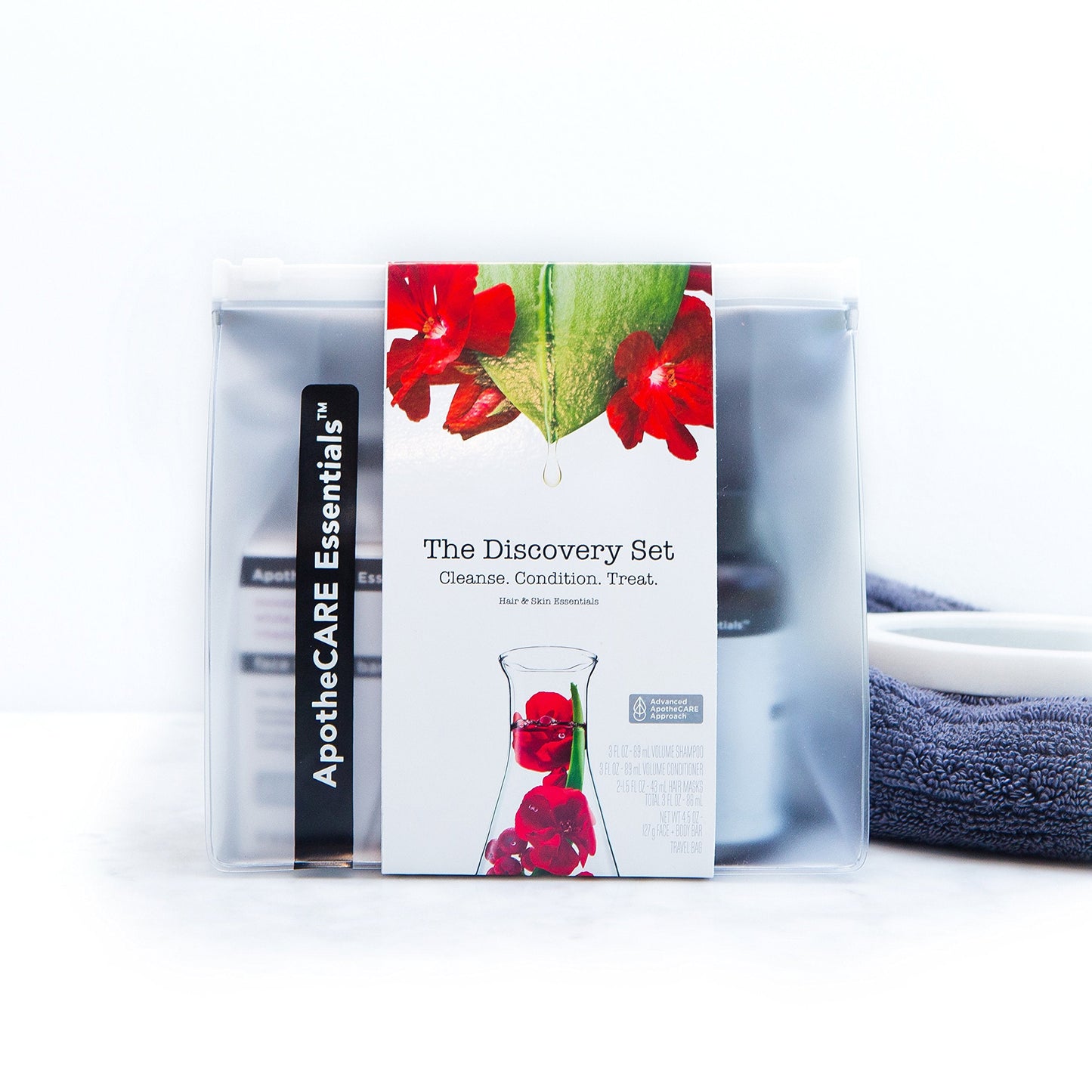 NEW ApotheCARE Essentials Discovery 5 Piece Hair & Body Set: Volume Shampoo + Volume Conditioner + 2x Deep Treatment Hair Masks + BONUS Face & Body Beauty & Personal Care ApotheCARE Essentials