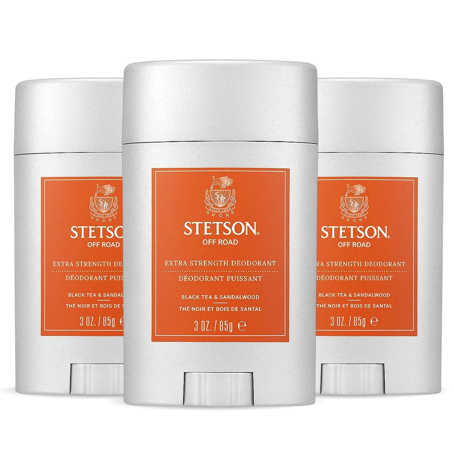 STETSON Personal Care Extra Strength Deodorant by Scent Beauty - Gel Men's Deodorant Stick for Grooming Kit - 3 oz - 3 Pack - Off-Road Beauty and Personal Care SCENT BEAUTY