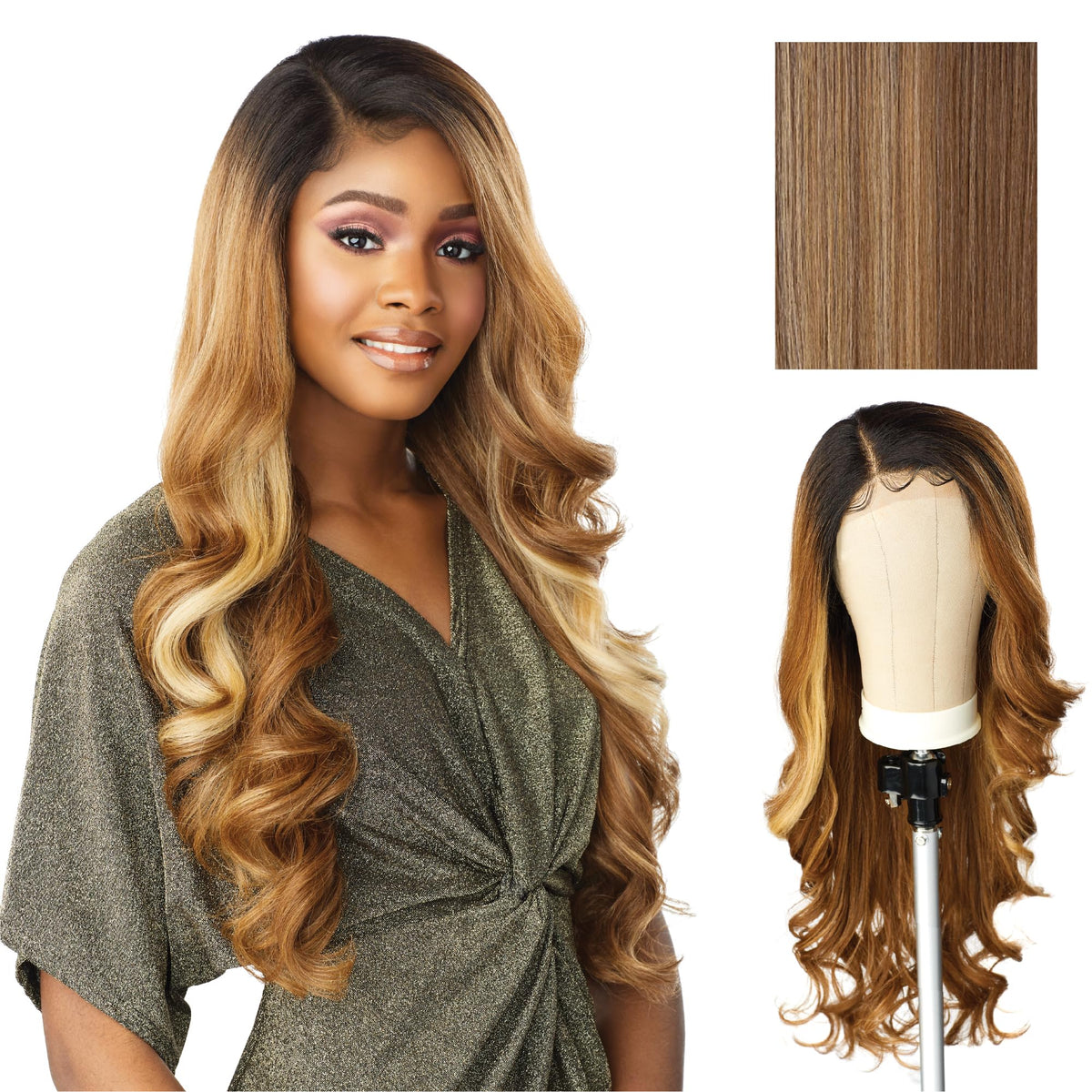 Sensationnel Butta LaceWig-Unit 7, FLAMBOYAGEBLONDE