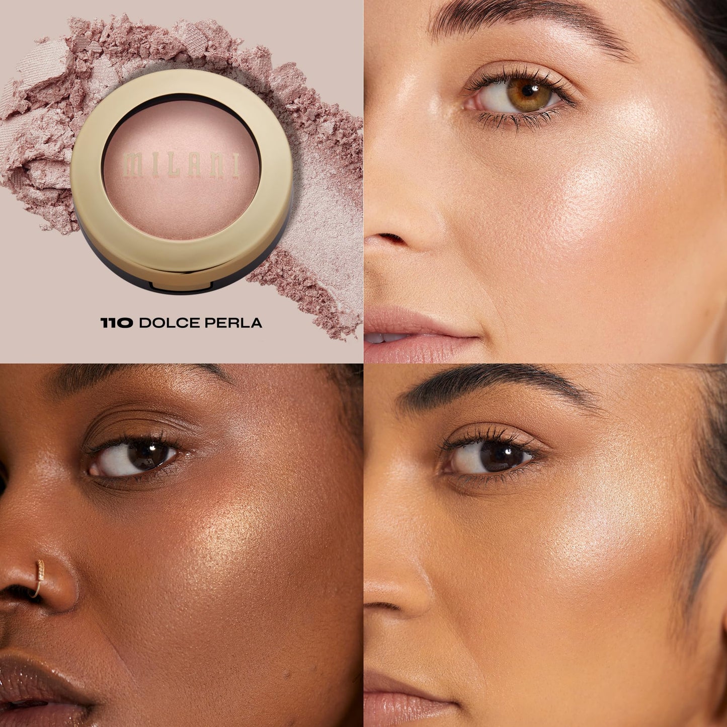 Milani Highlighter Makeup - Baked Contour Powder & Face Highligher, Made in Italy - Dolce Perla Beauty & Personal Care Milani