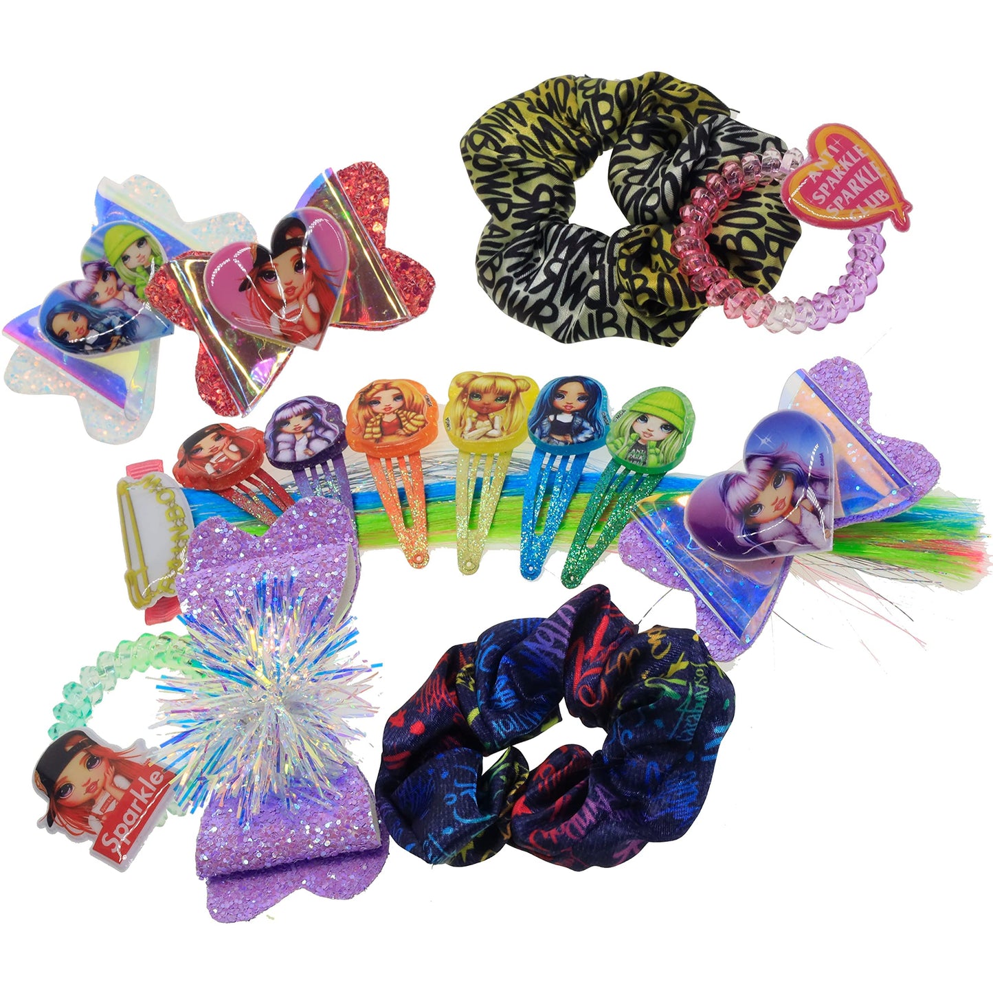 Rainbow High - Townley Girl Hair Accessories Set |Gift for Kids Teens Girls| Ages 3+ (15 Pcs) Including Hair Bow, Hair Extension, Scrunchies, Hair Beauty & Personal Care Townley Girl