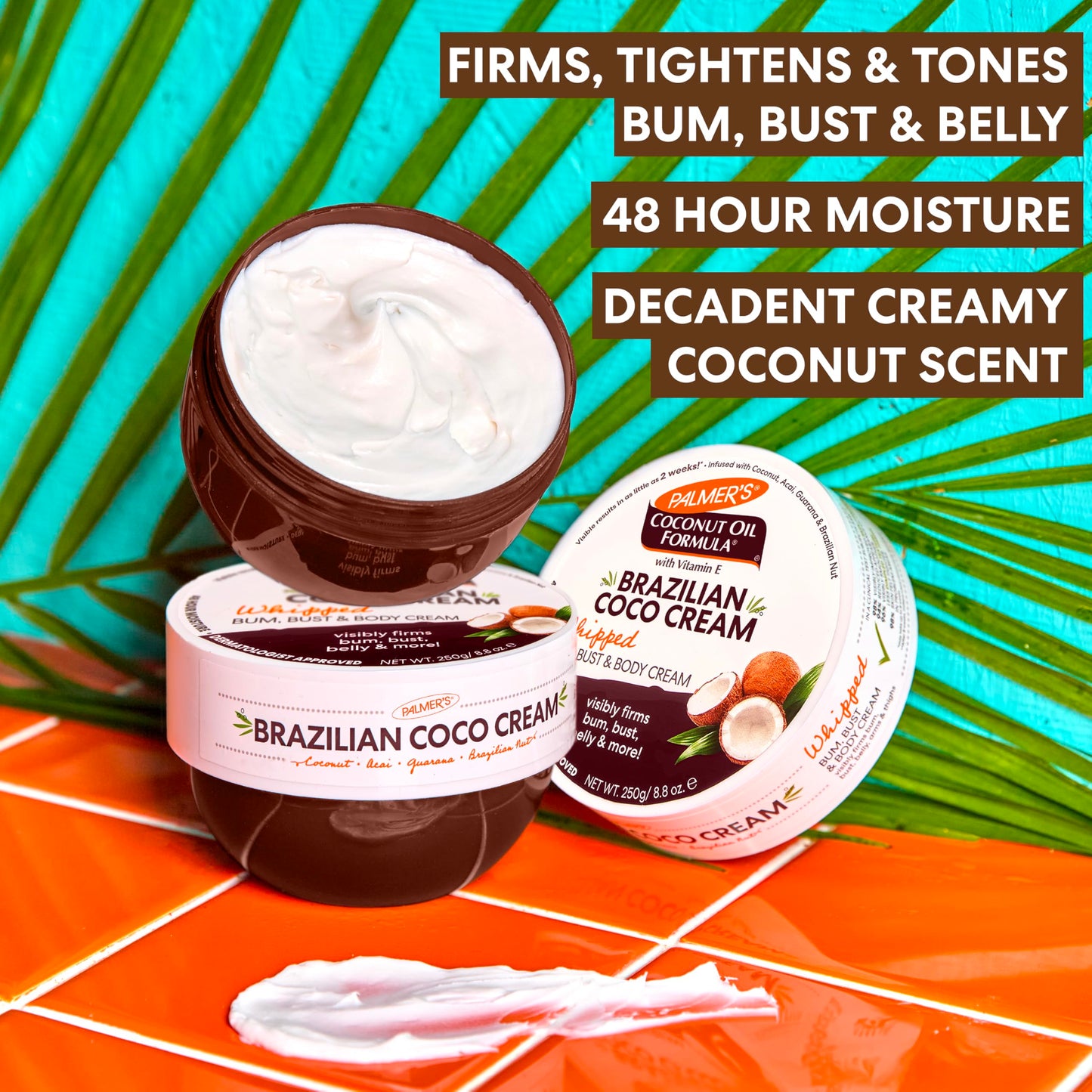 Palmer's Brazilian Coco Hot Mama Firming Kit, Coconut Oil Formula Skin Care Duo with Firming Body Cream (8.8 Oz) + Body Oil (6.6 Fl Oz) Helps Tone Beauty & Personal Care Palmer's
