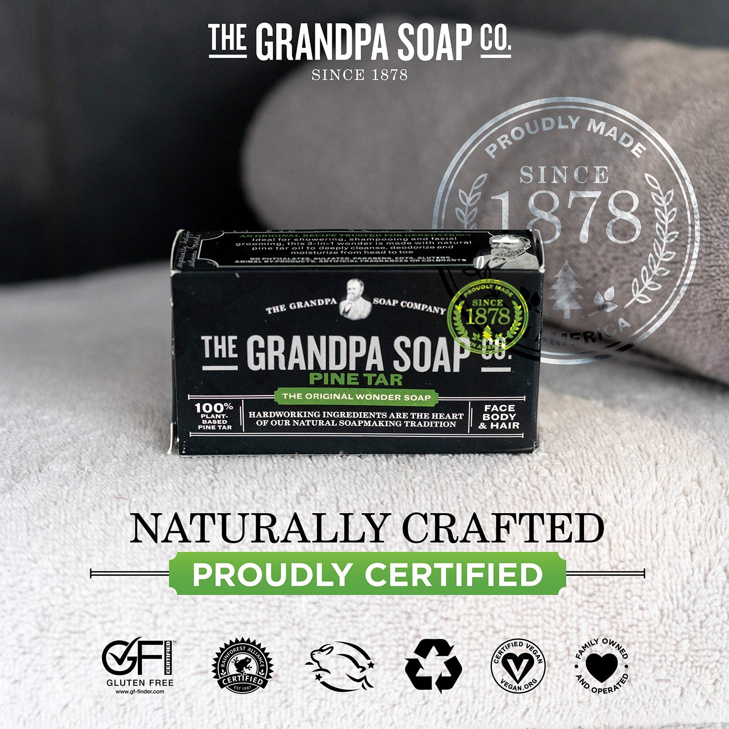 Grandpa's Brands Pine Tar Soap, 4.25 Ounce Beauty & Personal Care The Grandpa Soap Company