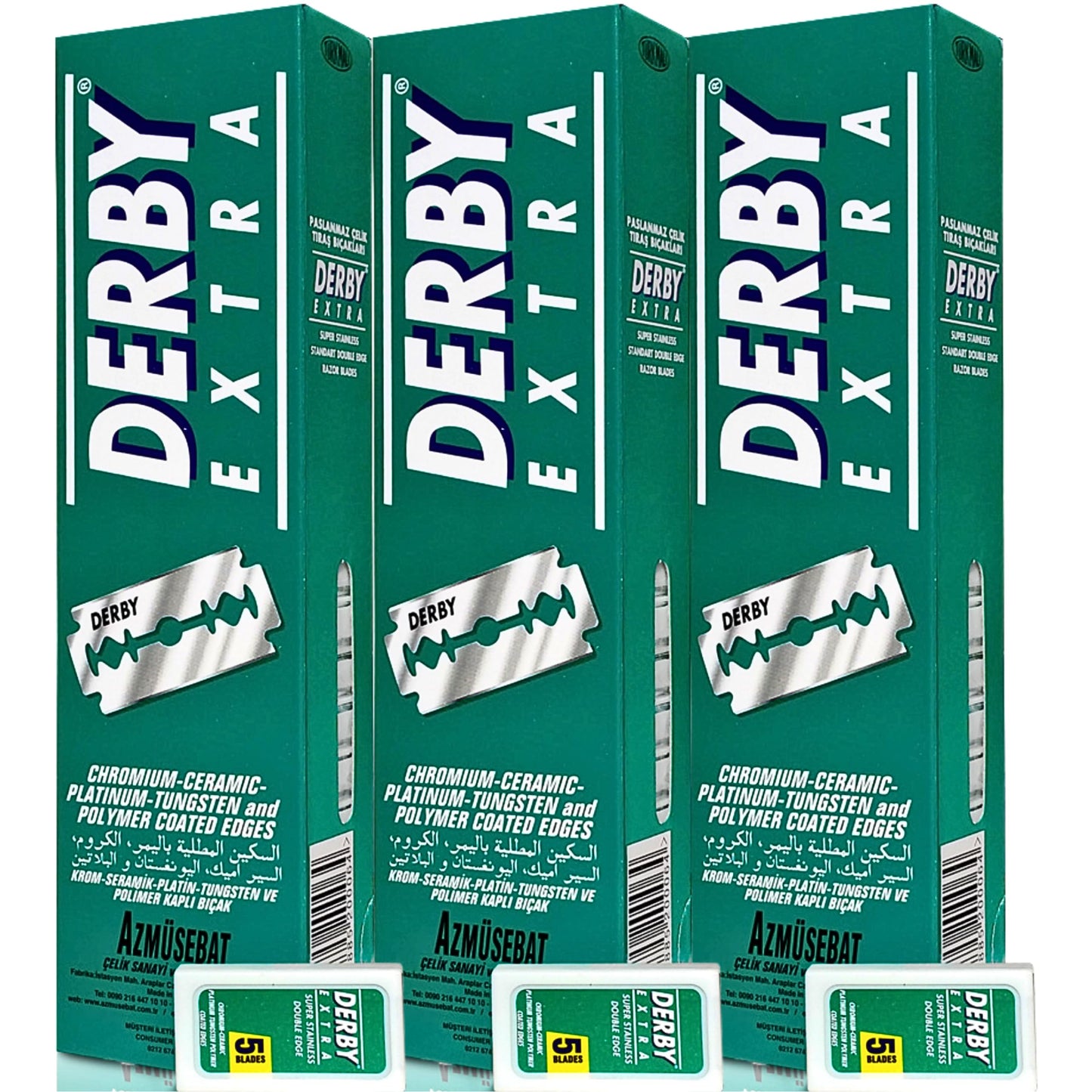 Derby Extra Professional Double Edge Razor Blades for straight razor (300) Beauty and Personal Care the shave factory