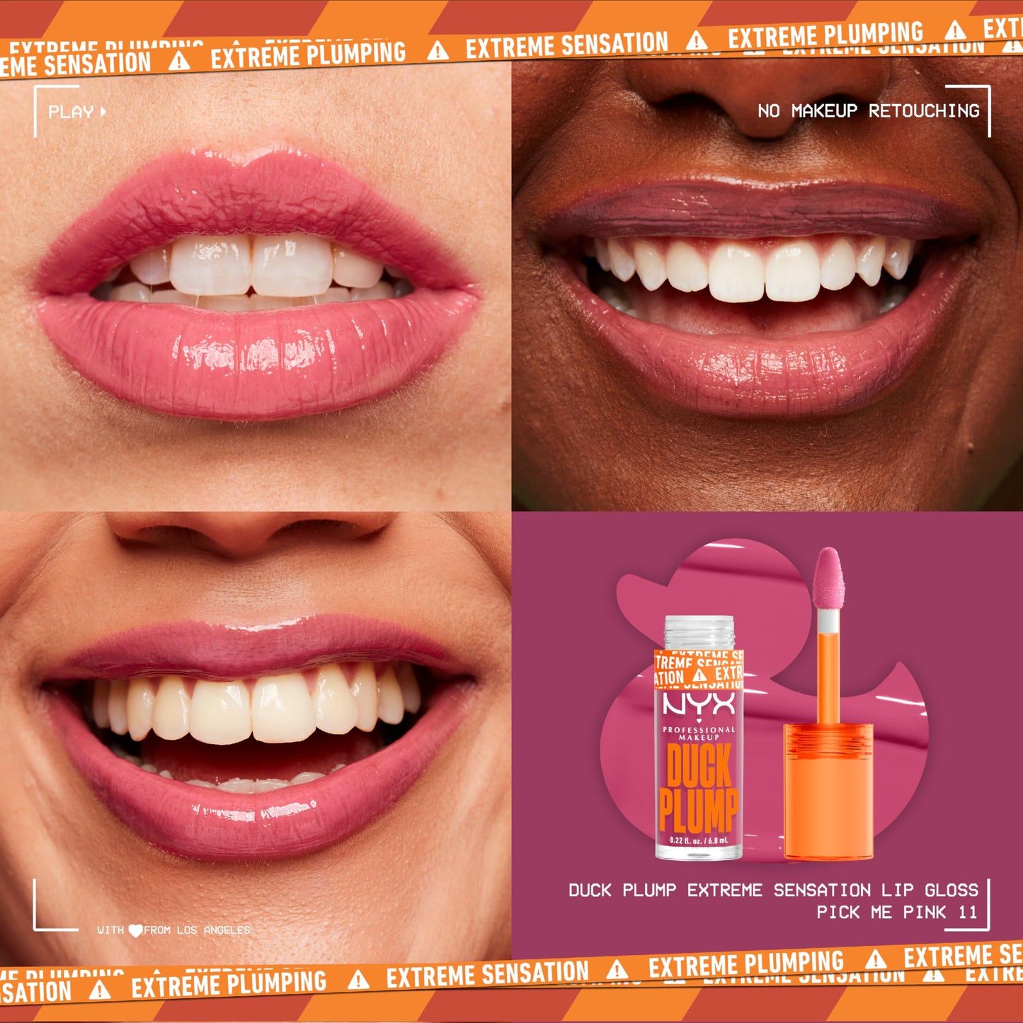NYX PROFESSIONAL MAKEUP Duck Plump High Pigment Plumping Lip Gloss with Spicy Ginger, Vegan Lip Makeup - Pick Me Pink (Soft Rose Pink) Beauty & Personal Care NYX PROFESSIONAL MAKEUP