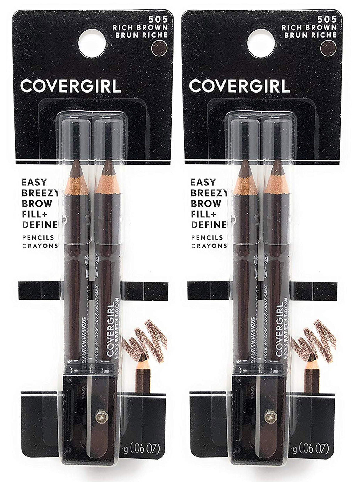 CoverGirl Brow & Eye Makers Brow Shaper & Eyeliner, Midnight Brown 505.06 oz (Pack of 2) Beauty & Personal Care COVERGIRL