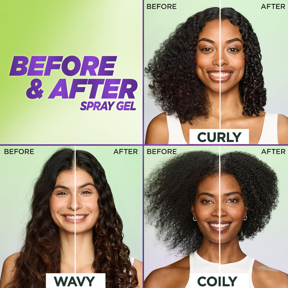 Garnier Fructis Style Curl Shape Defining Spray Gel for No Frizz, 8.5 Fl Oz, 3 Count (Packaging May Vary) Beauty & Personal Care Garnier