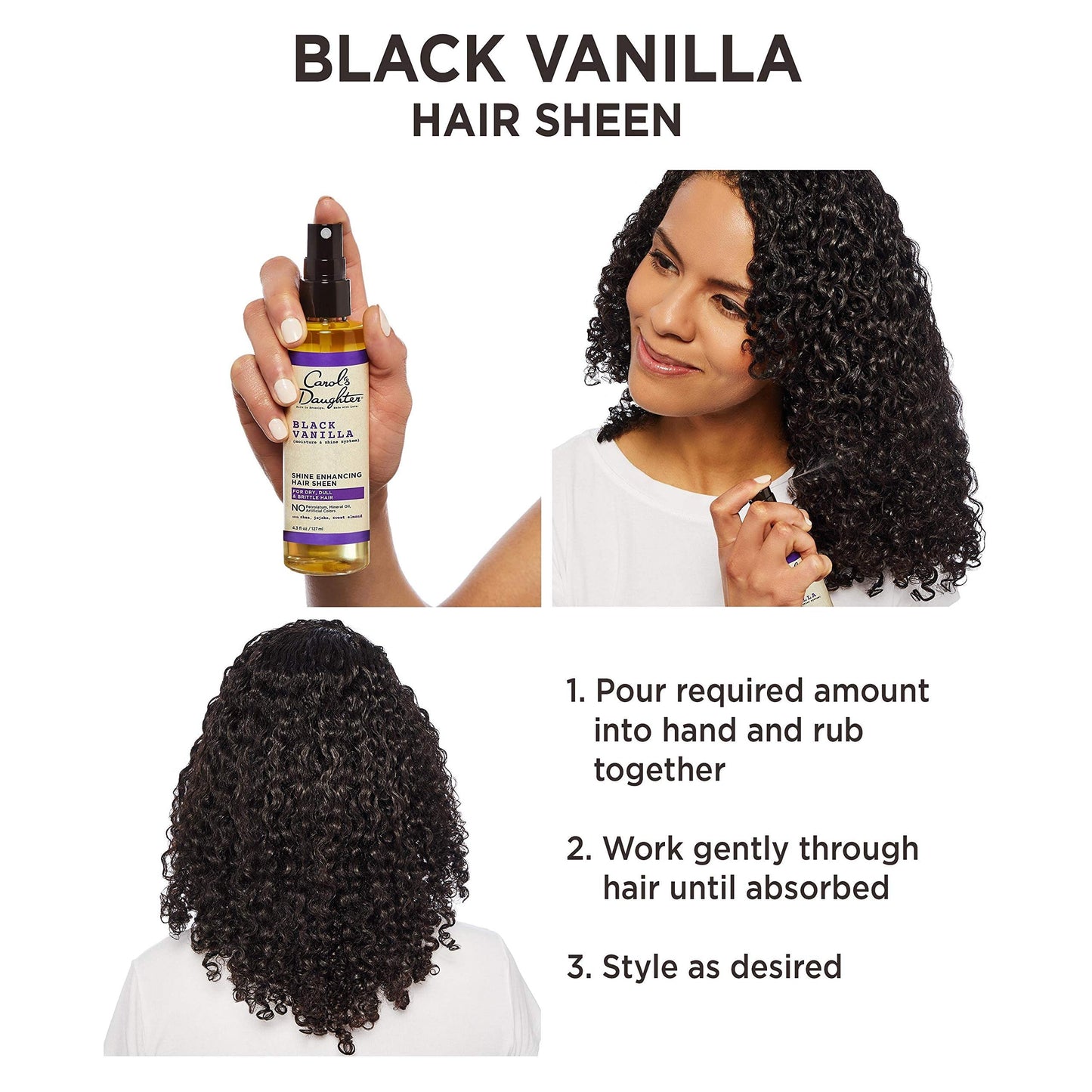 Carol's Daughter Black Vanilla Moisture & Shine Hair Sheen, 4.3 Ounce Beauty & Personal Care Carol's Daughter