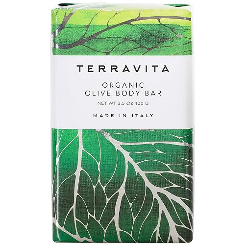 Terravita Organic, Vegan, & Gluten-Free Body Bar Soap, Olive, 100 Gram Beauty & Personal Care Terravita