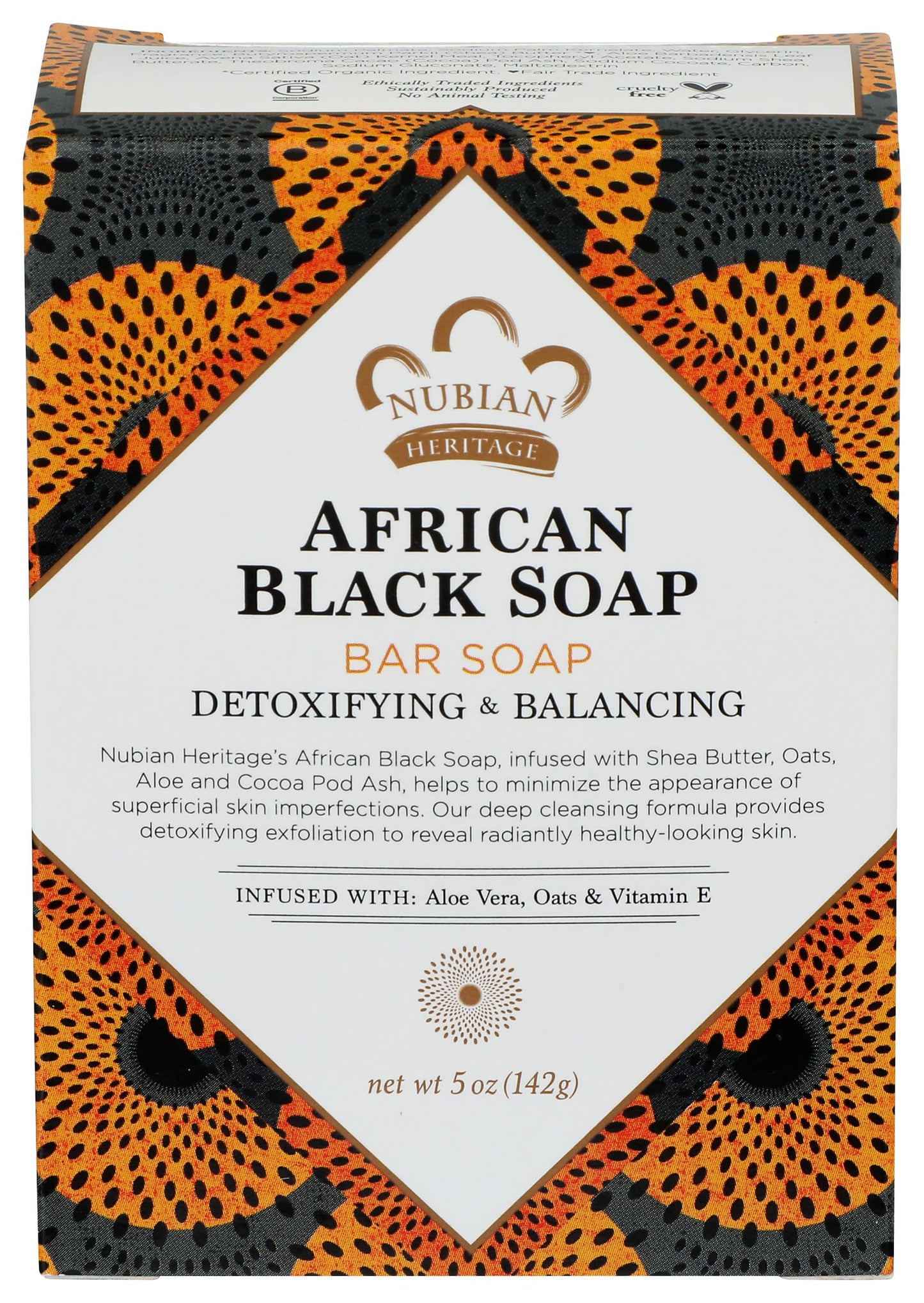 Nubian Heritage Soap Bar, African Black, 5 Ounce Beauty & Personal Care Nubian Heritage
