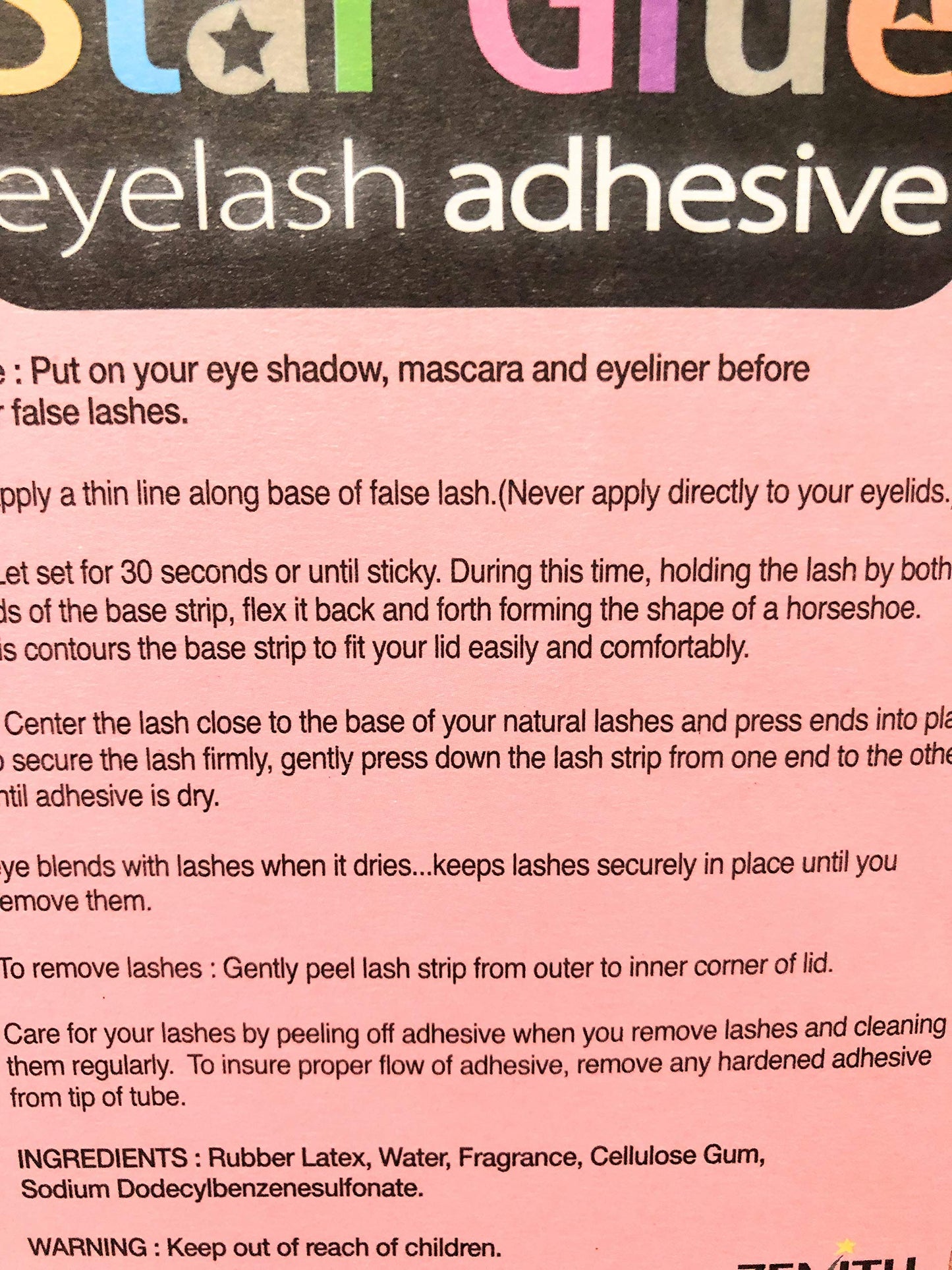 Star Eyelash Glue for Strip Lashes (Clear) 7g (1/4oz) Beauty & Personal Care Star
