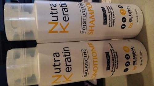 NUTRA KERATIN MOISTURIZING SHAMPOO AND BLANCING CONDITIONER 12 OZ EACH BOTTLE Beauty & Personal Care NUTRA KERATIN