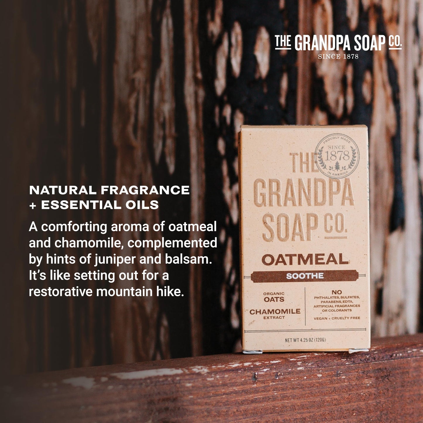 The Grandpa Soap Company Oatmeal Bar Soap - With Organic Oats + Chamomile Extract, Gently Exfoliates and Softens the Skin, Vegan, 4.25 Oz, 3 Pack Beauty & Personal Care The Grandpa Soap Company