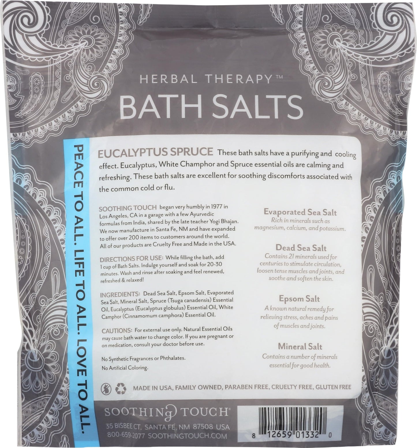 Soothing Touch Eucalyptus Spruce Bath Salts Pouch, 32 Ounce Beauty and Personal Care Soothing Touch