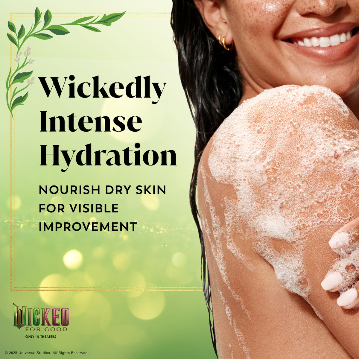 Olay Body Wash for Women, Wickedly Wonderful Elphaba’s Edition, Intensely Hydrating & Renewing, Pro-Hyaluronic Acid Serum with Vitamin B3, For All Beauty & Personal Care Olay
