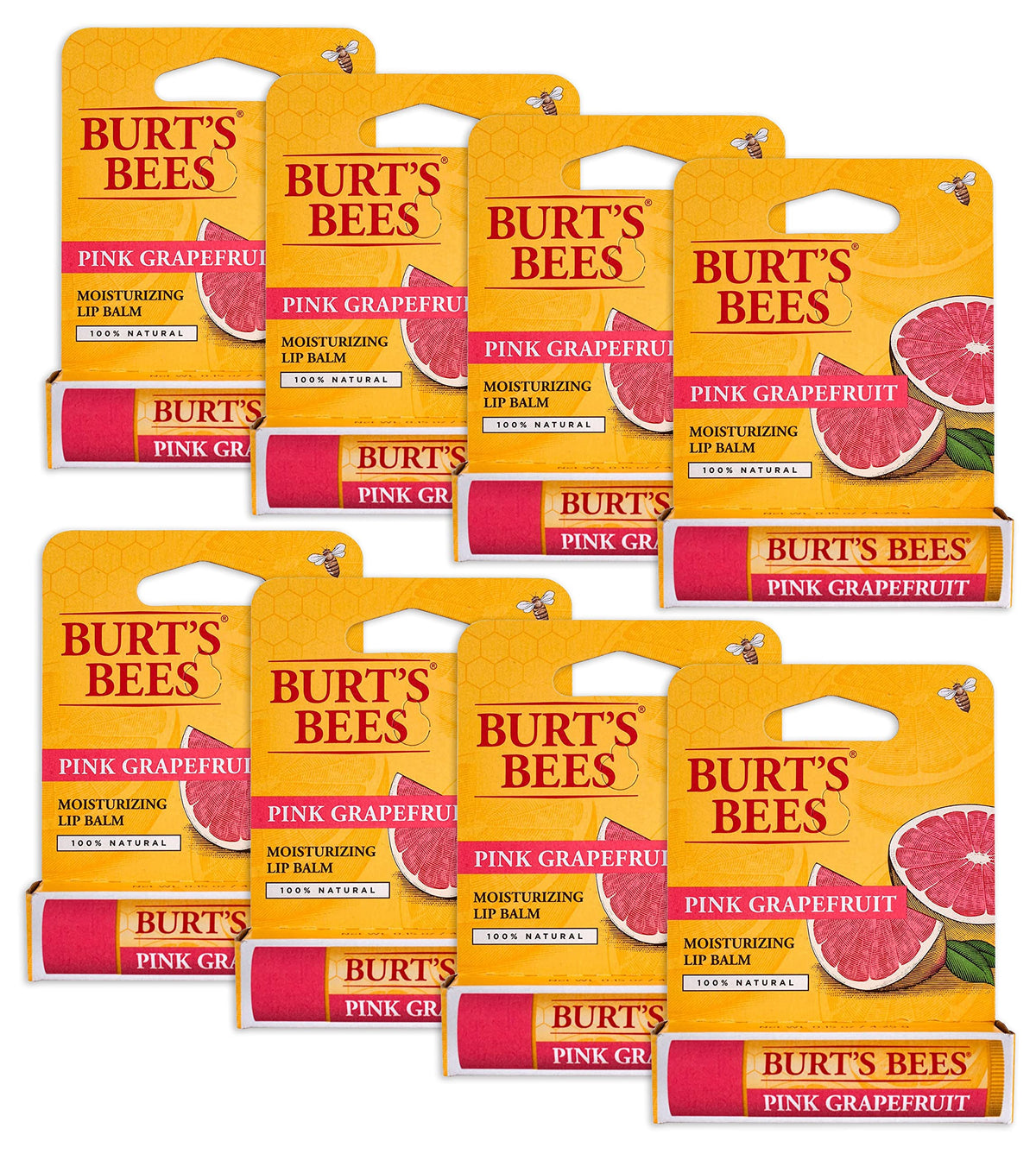 Burts Lip Balm Pnk Grpfrt Size .15 O Burts Bee Lip Balm - Pink Grapefruit - Pack of 8 Beauty & Personal Care Burt's Bees