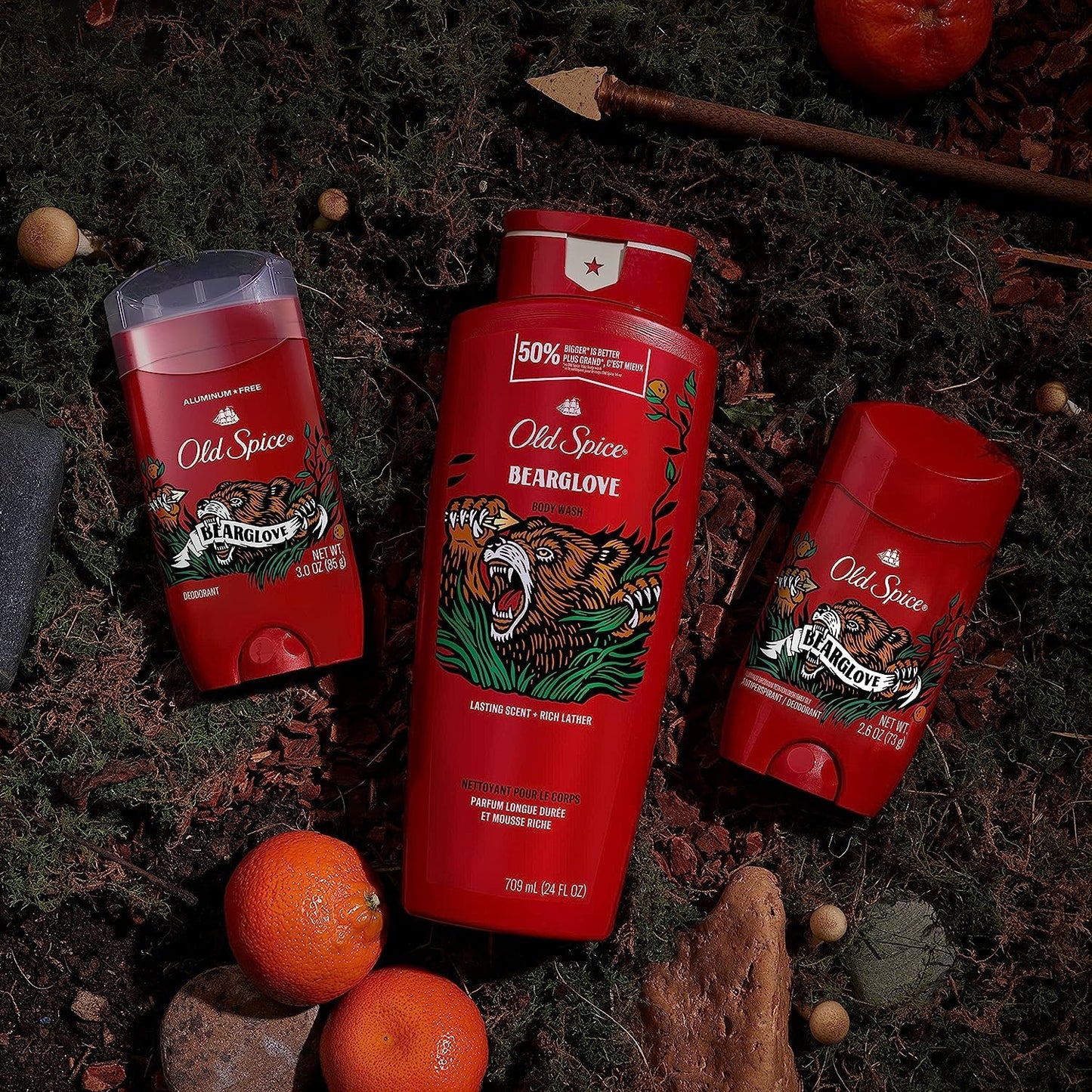 Old Spice Aluminum Free Deodorant for Men, 24/7 Odor Protection, 24/7 Freshness & Lasting Scent, Bearglove Scent, 3.0 oz with Travel Size Swagger Body Beauty & Personal Care Old Spice