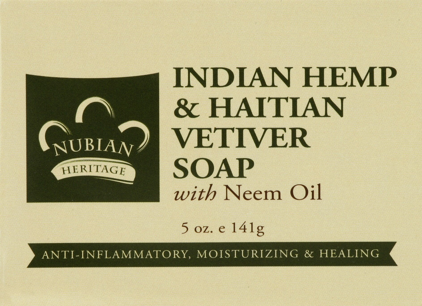 Nubian Heritage Soap Bar Indn Hmp Vetiver Beauty & Personal Care Nubian Heritage
