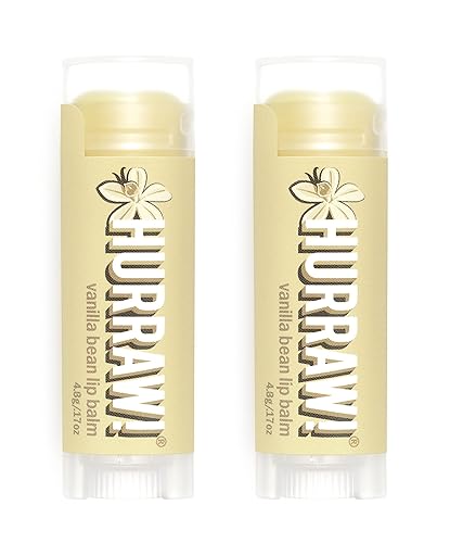 Hurraw! Vanilla Bean Lip Balm, 2 Pack: Organic, Certified Vegan, Cruelty and Gluten Free. Non-GMO, 100% Natural Ingredients. Bee, Shea, Soy and Palm Beauty & Personal Care HURRAW!