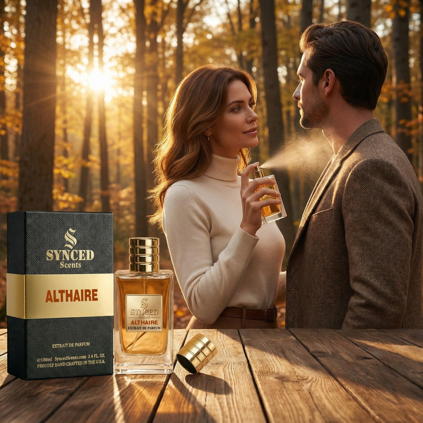 SYNCED Scents ALTHAIRE Inspired by Althair Perfume for Men - Long Lasting Warm Amber Vanilla Fragrance - Intense Sweet Spicy Masculine Cinnamon Beauty & Personal Care SYNCED Scents
