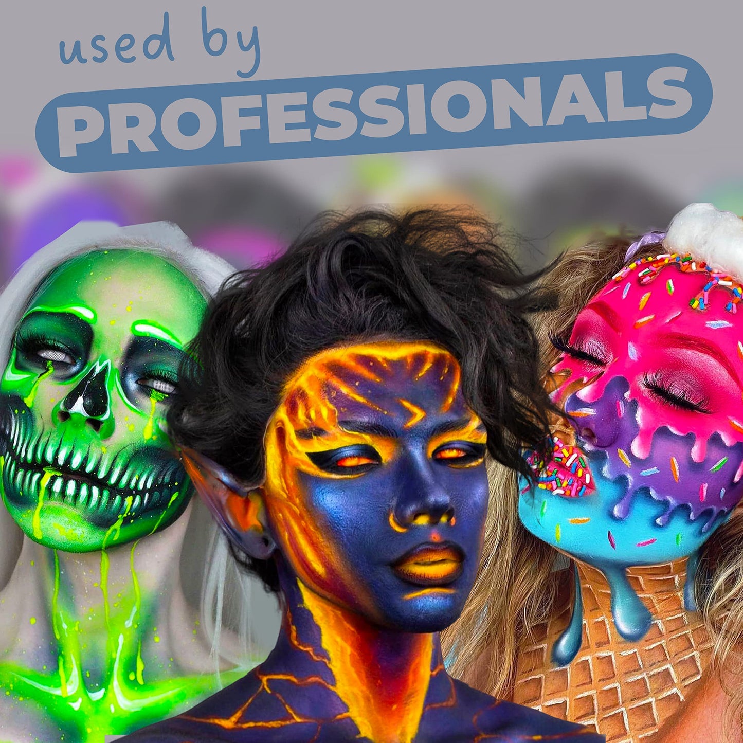 Blue Squid Face Paint Water Based Single Cake Professional Face Paint & Body Paint - Water Activated, Kids Adults Face Painting for Costume, Halloween Beauty & Personal Care Blue Squid