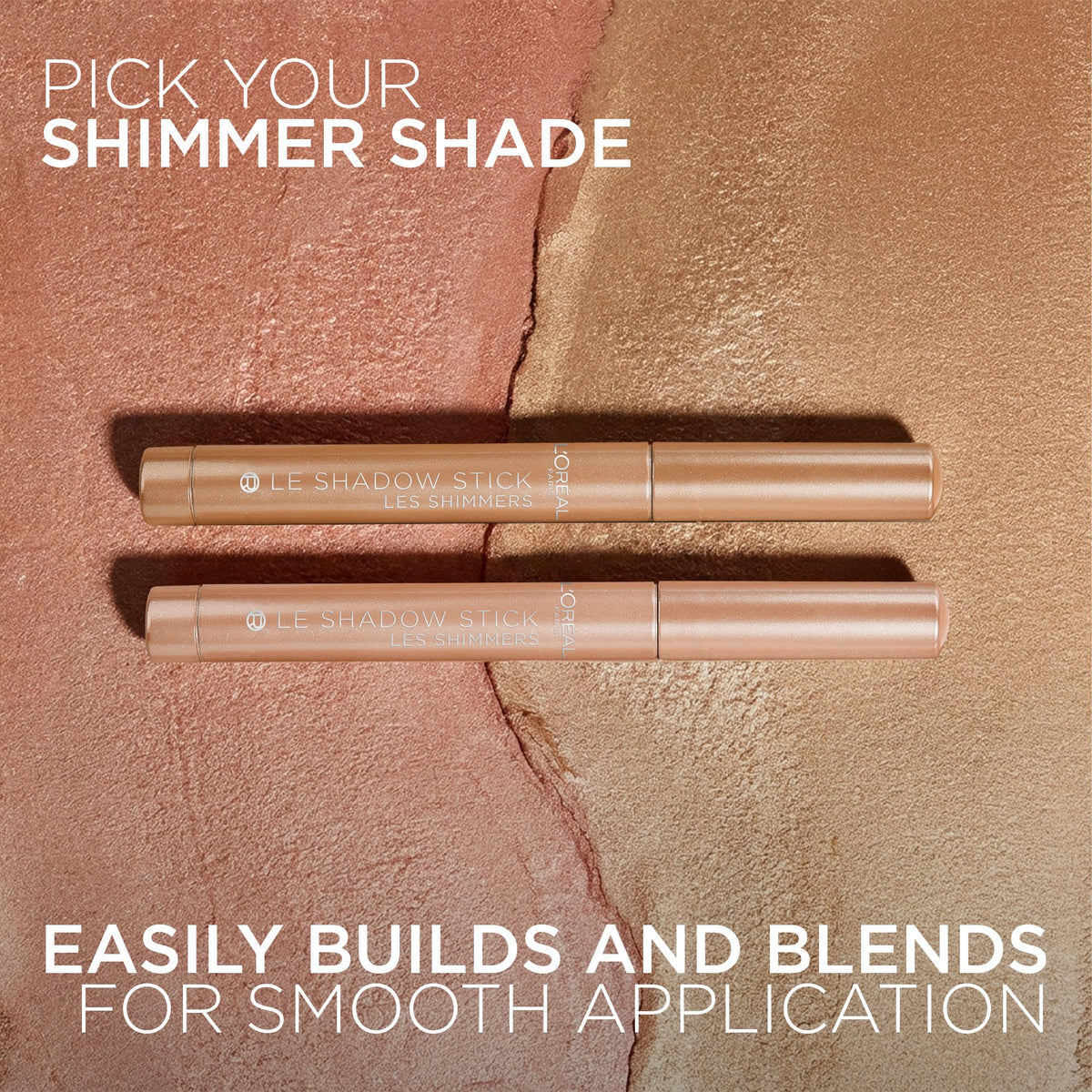 L'Oreal Paris Le Shadow Stick Shimmer Eyeshadow, High-Pigment, Long-Lasting, and Blendable Cream Eyeshadow Stick, Transfer and Smudge-Resistant Eye
