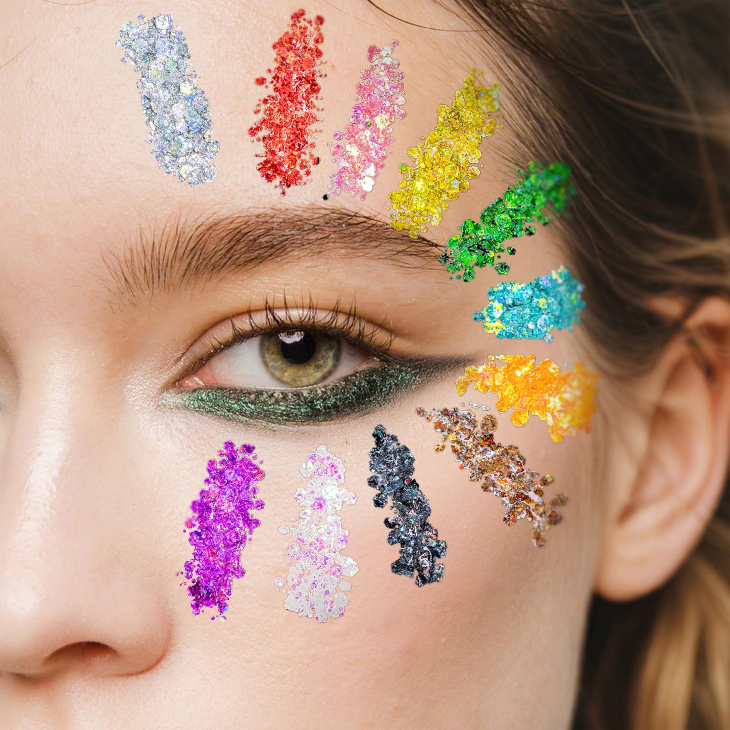 Body Glitter Face Glitter Makeup Festival Glitter, 20 Colors Face and Body Glitter Gel, Hair Glitter Gel, Body Makeup Beauty & Personal Care Estanoite