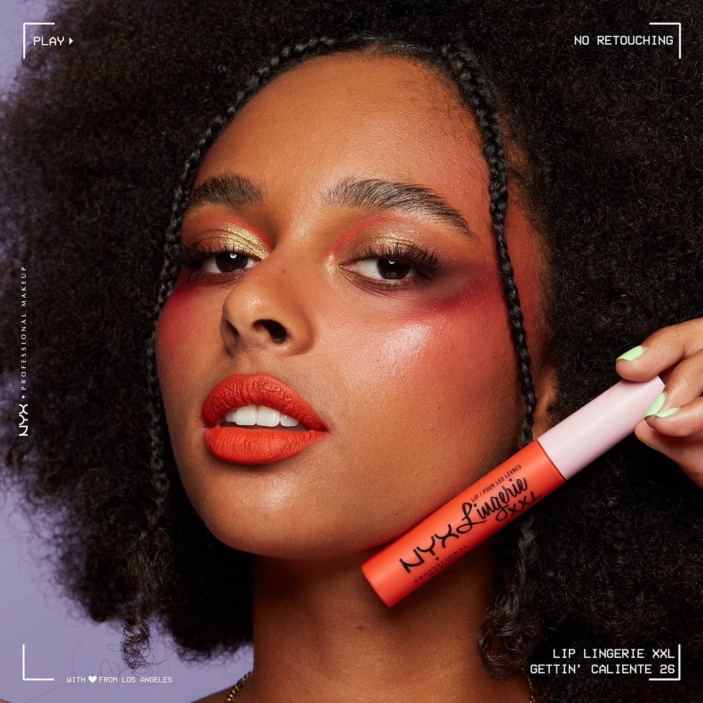 NYX PROFESSIONAL MAKEUP Lip Lingerie XXL Matte Liquid Lipstick - Gettin Caliente (Bright Red Orange) Beauty & Personal Care NYX PROFESSIONAL MAKEUP