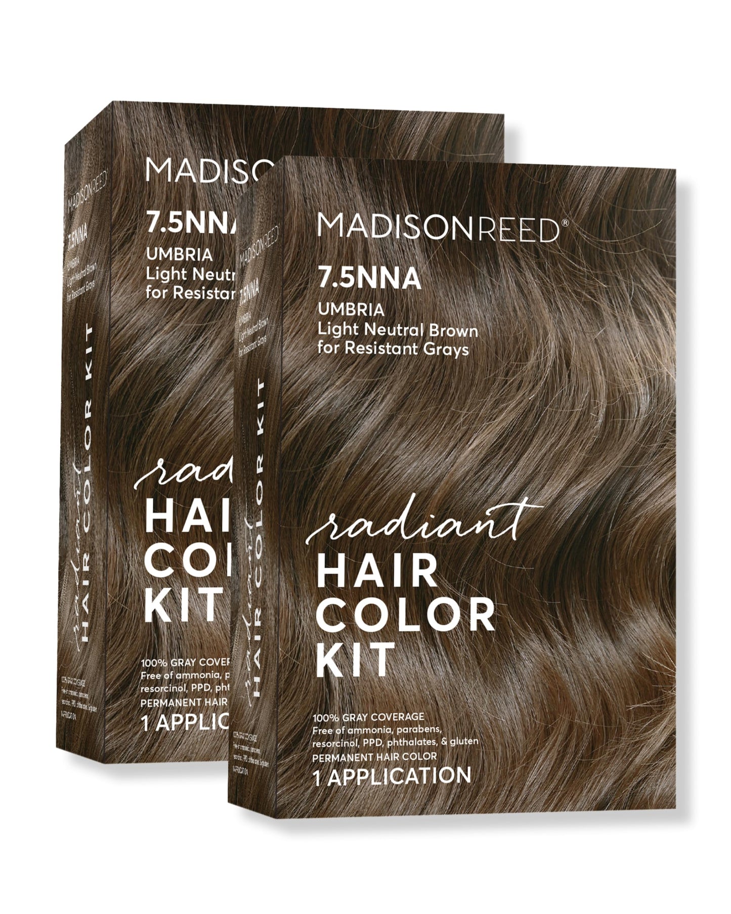Madison Reed Radiant Hair Color Kit - 7.5NNA Light Neutral Brown (Umbria Brown), 100% Gray Hair Coverage Permanent Hair Dye for Resistant Grays | Beauty & Personal Care Madison Reed