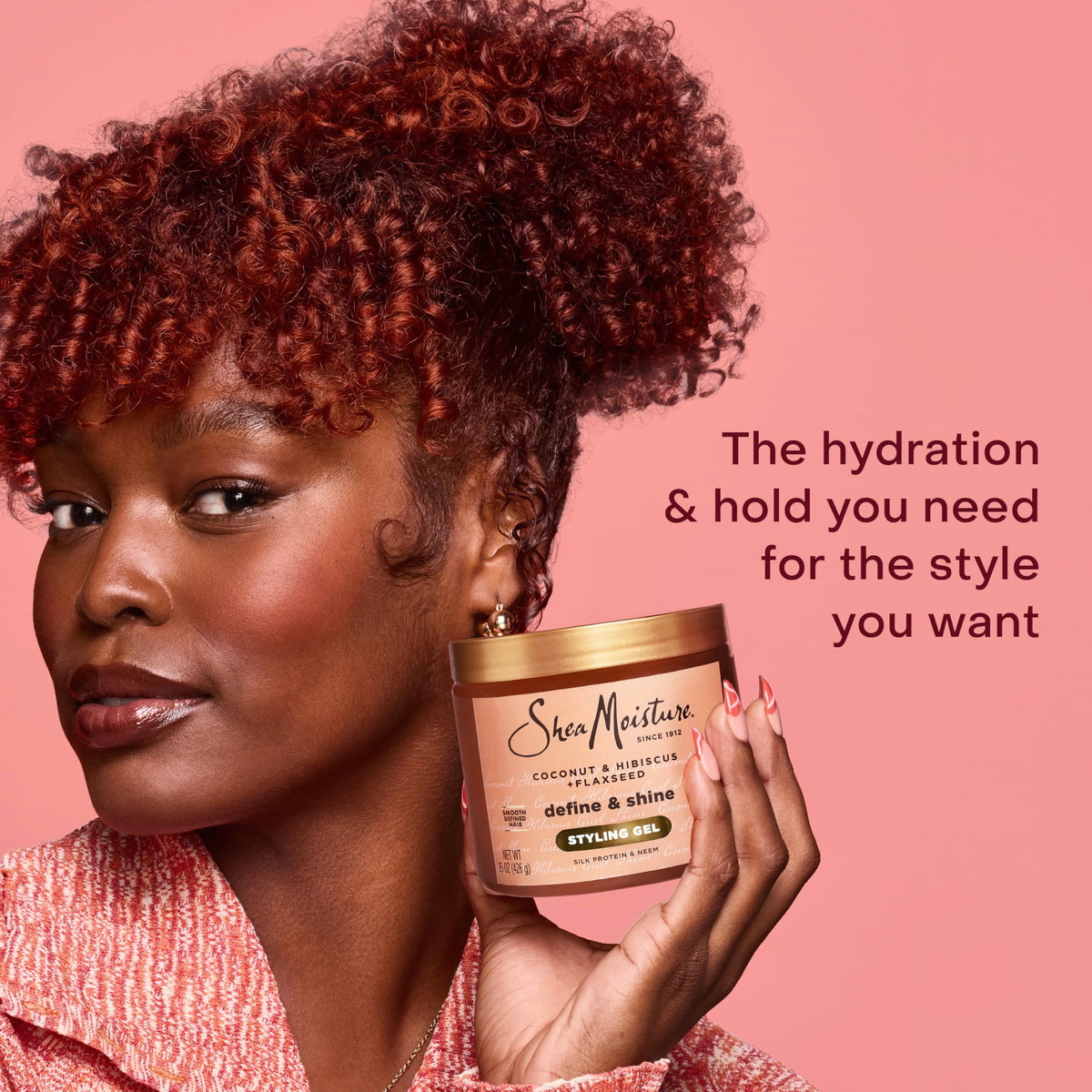 SheaMoisture Define & Shine Styling Gel + Flaxseed Coconut&Hibiscus Hydrates,Holds Your Style All Day Infused With Glycerin,Coconut Oil an Beauty & Personal Care SheaMoisture