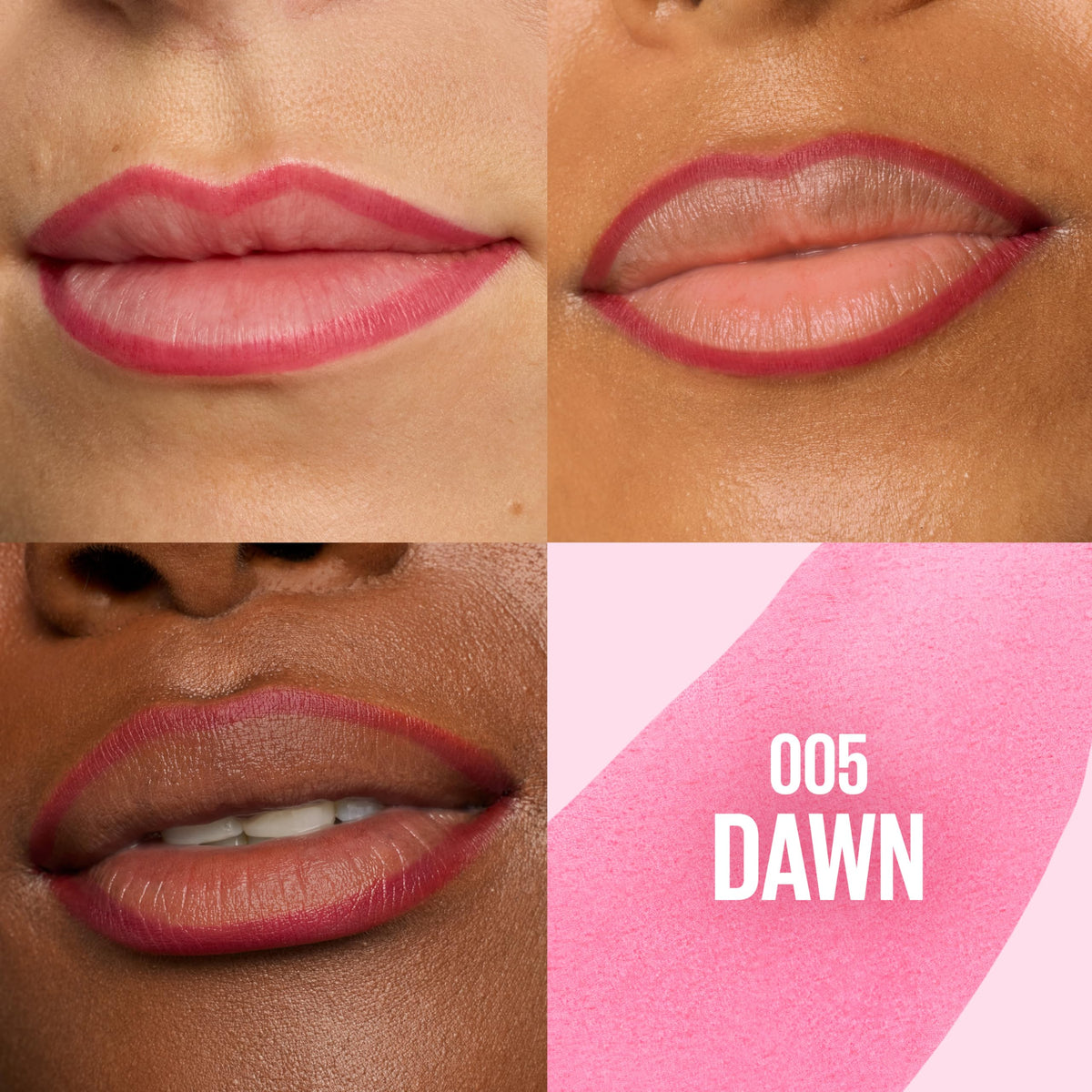 MAYBELLINE Super Stay Peel Off Lip Liner Lip Stain, Up to 24H Tattoo-Like Wear, Transfer-Proof Matte Finish, Hydrating Formula With Vitamin E, Dawn