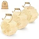 Almooni Mini Natural Loofah Sponge - Real Egyptian Shower Exfoliating Loofah - Small Loofah Scrubber for The Perfect Grip - 3 Count(1 Pack) Beauty & Personal Care ALMOONI
