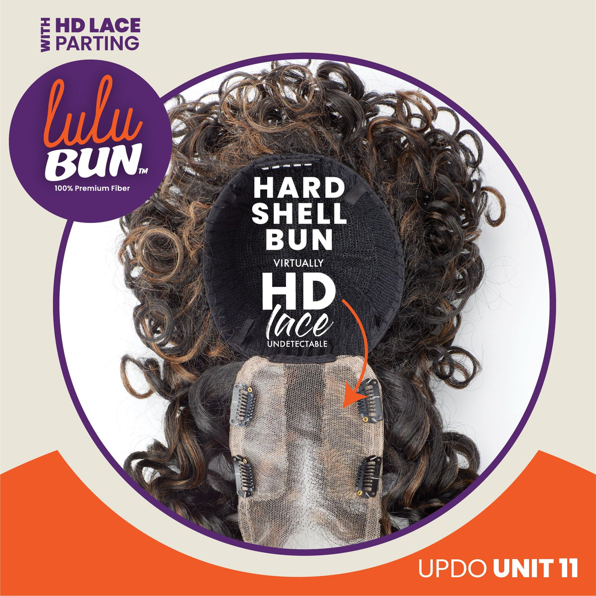 Sensationnel Lulu Bun Updo Hairextensions-Unit 11,1B OFFBLACK