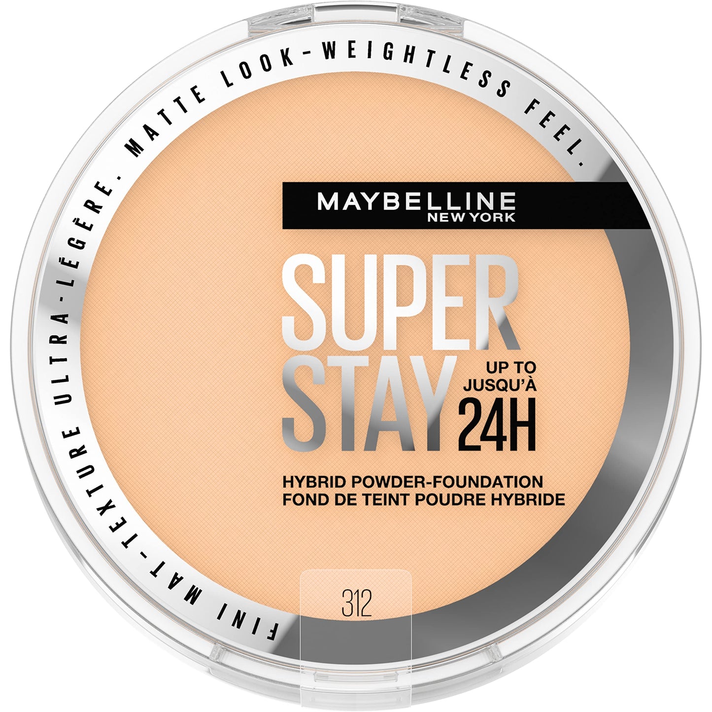 Maybelline Super Stay Up to 24HR Hybrid Powder-Foundation, Medium-to-Full Coverage Makeup, Matte Finish, 312, 1 Count Beauty & Personal Care MAYBELLINE