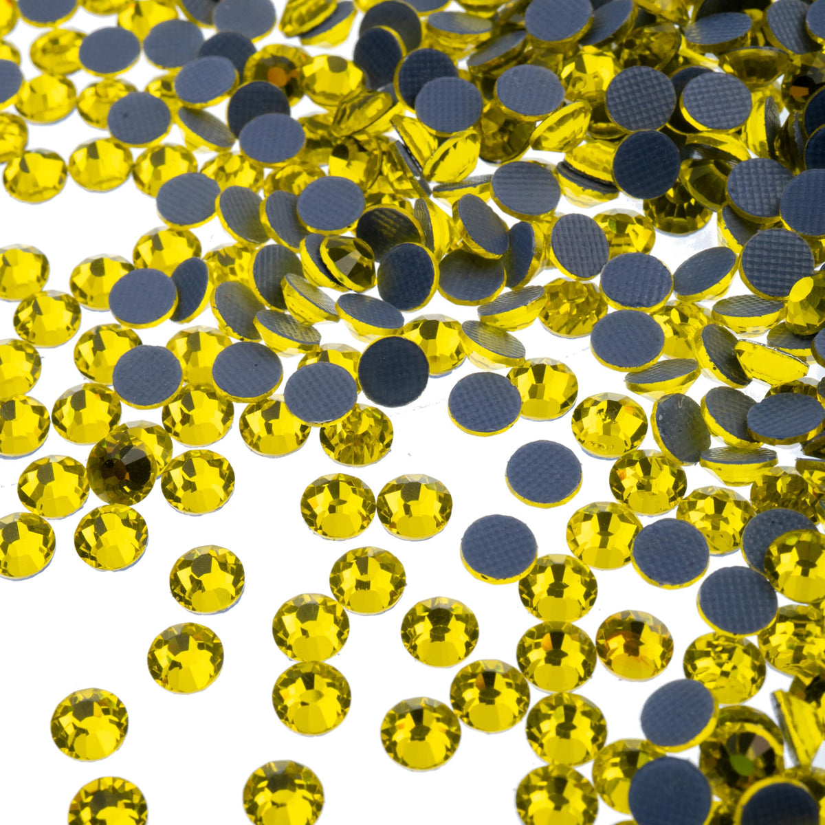Crystal Lane DIY Flat Back Hotfix Rhinestones, ss16 (4mm), Citrine 1440pcs