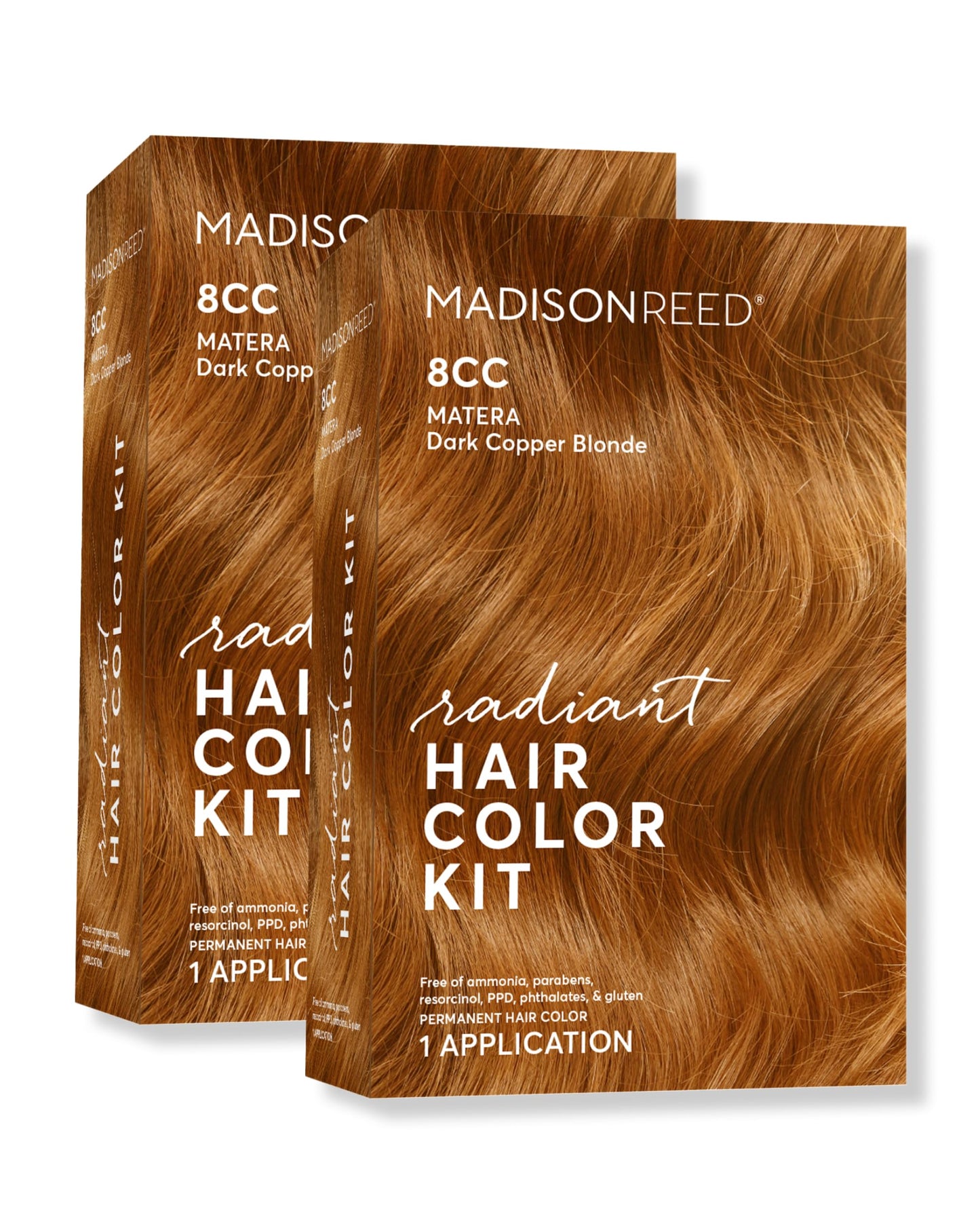 Madison Reed Radiant Hair Color Kit - 8CC Dark Vivid Copper Blonde (Matera Marigold) Vivid Color Permanent Hair Dye, PPD-Free & Ammonia-Free, 2 Pack Beauty & Personal Care Madison Reed