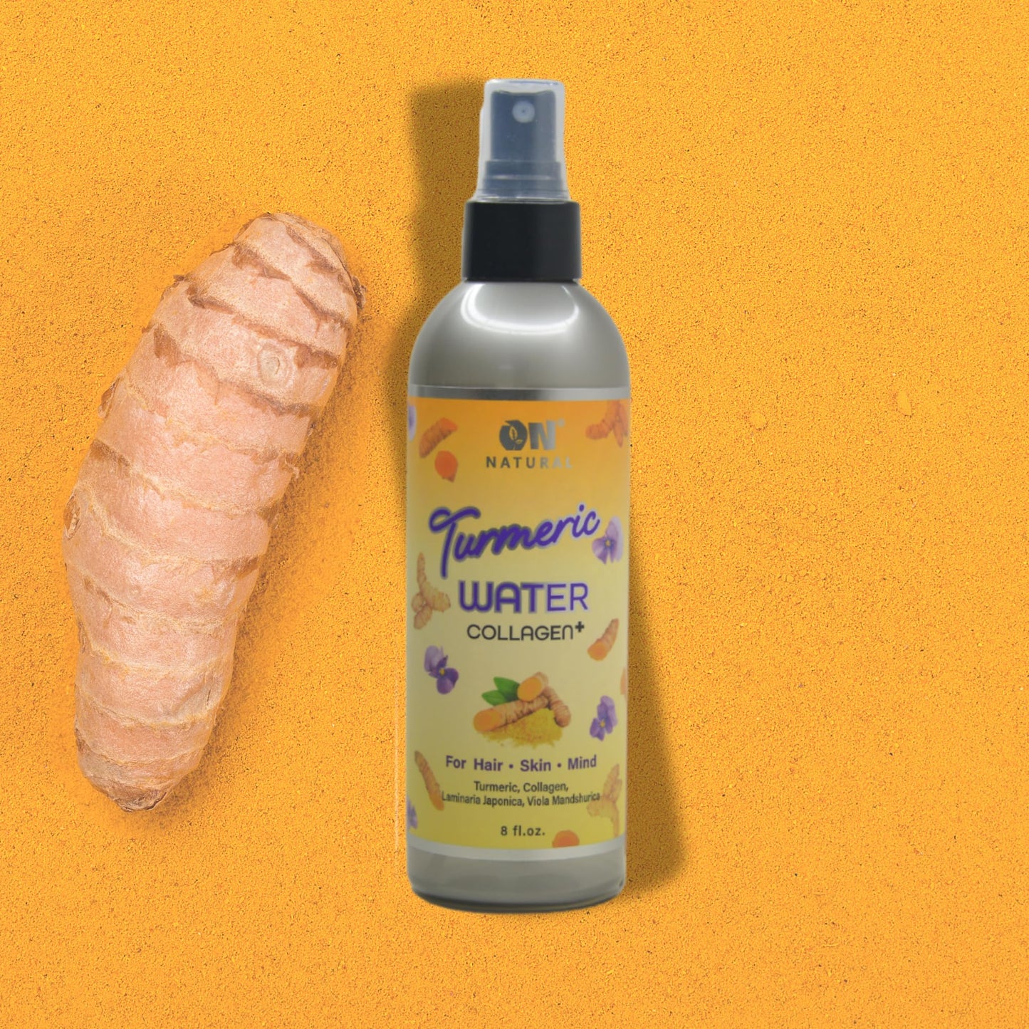 Turmeric Water Collagen Facial and Hair Mist, 8oz Facial and Hair Mist Beauty & Personal Care On Natural