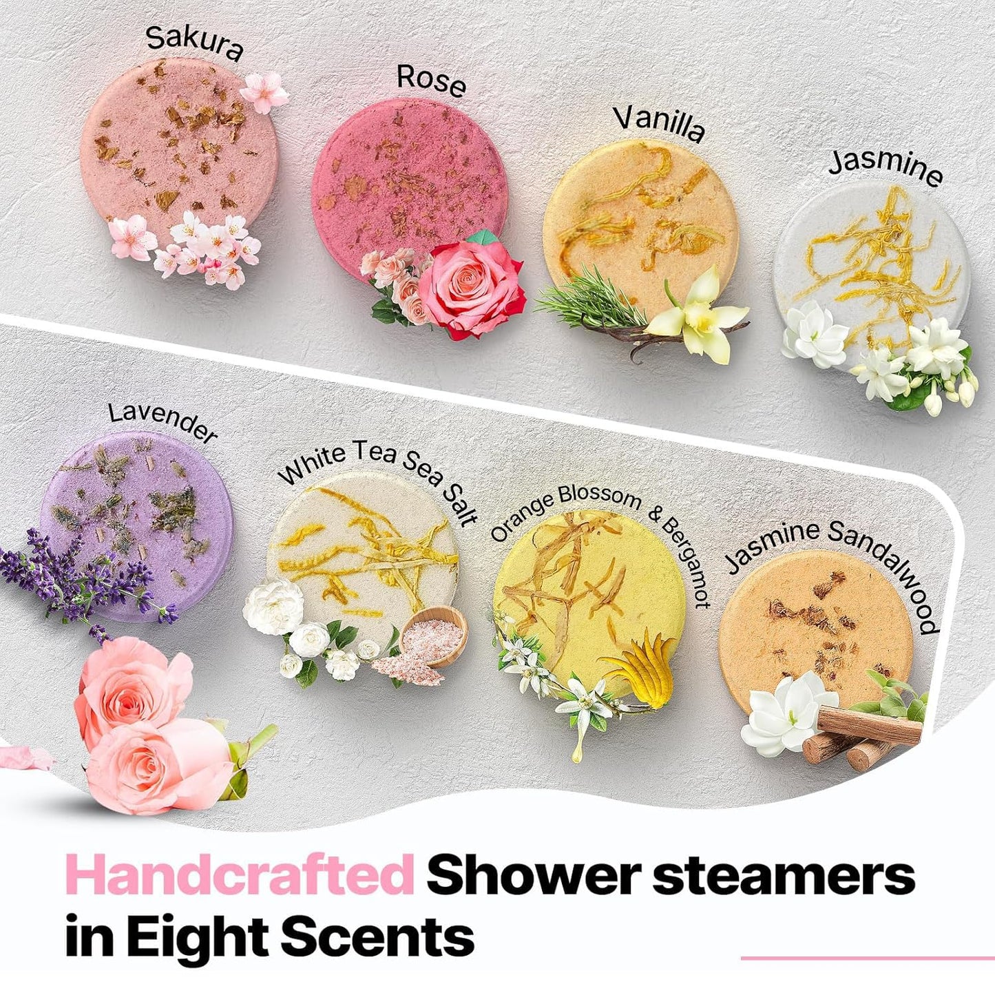 Shower Steamers Aromatherapy SWCANDY 8 Pack Gifts for Mom - Wife, Daughter, Grandma, Women, Sister and Teen Girls Natural Essential Oils Home Spa Self Beauty and Personal Care SWCANDY