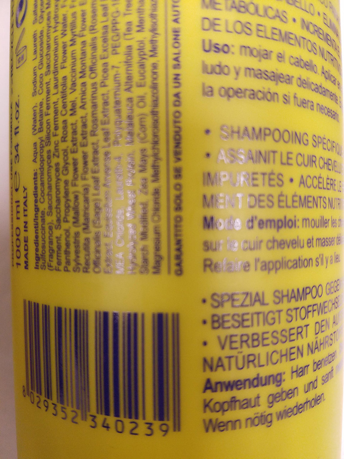 UNA Compensating Shampoo - Stop Loss for Thinning Hair with Saw Palmetto, Nettle & Horsetail Extracts, Bestows Volume & Shine, pH Balanced, Sulfate &