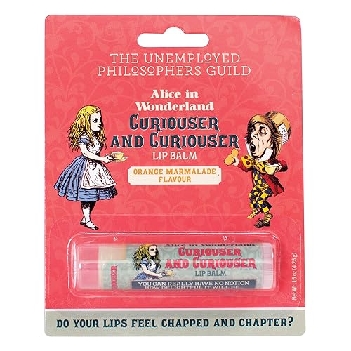 The Unemployed Philosophers Guild Alice in Wonderland Curioser and Curioser Lip Balm - Orange Marmalade Flavored, Cruelty-Free, Made in the USA Beauty & Personal Care The Unemployed Philosophers Guild