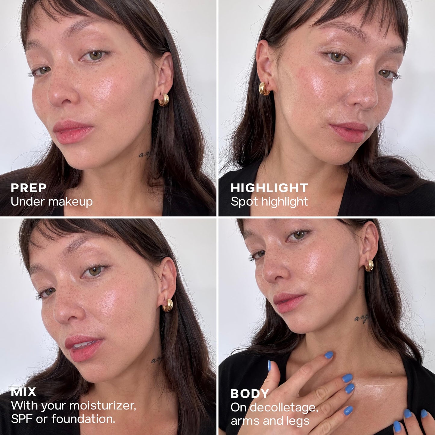 Saie Glowy Super Gel - Hydrating Makeup Primer and Illuminating Glow Serum Enriched with Vitamin C and Squalane Oil - All-Over Liquid Highlighter Beauty & Personal Care Saie