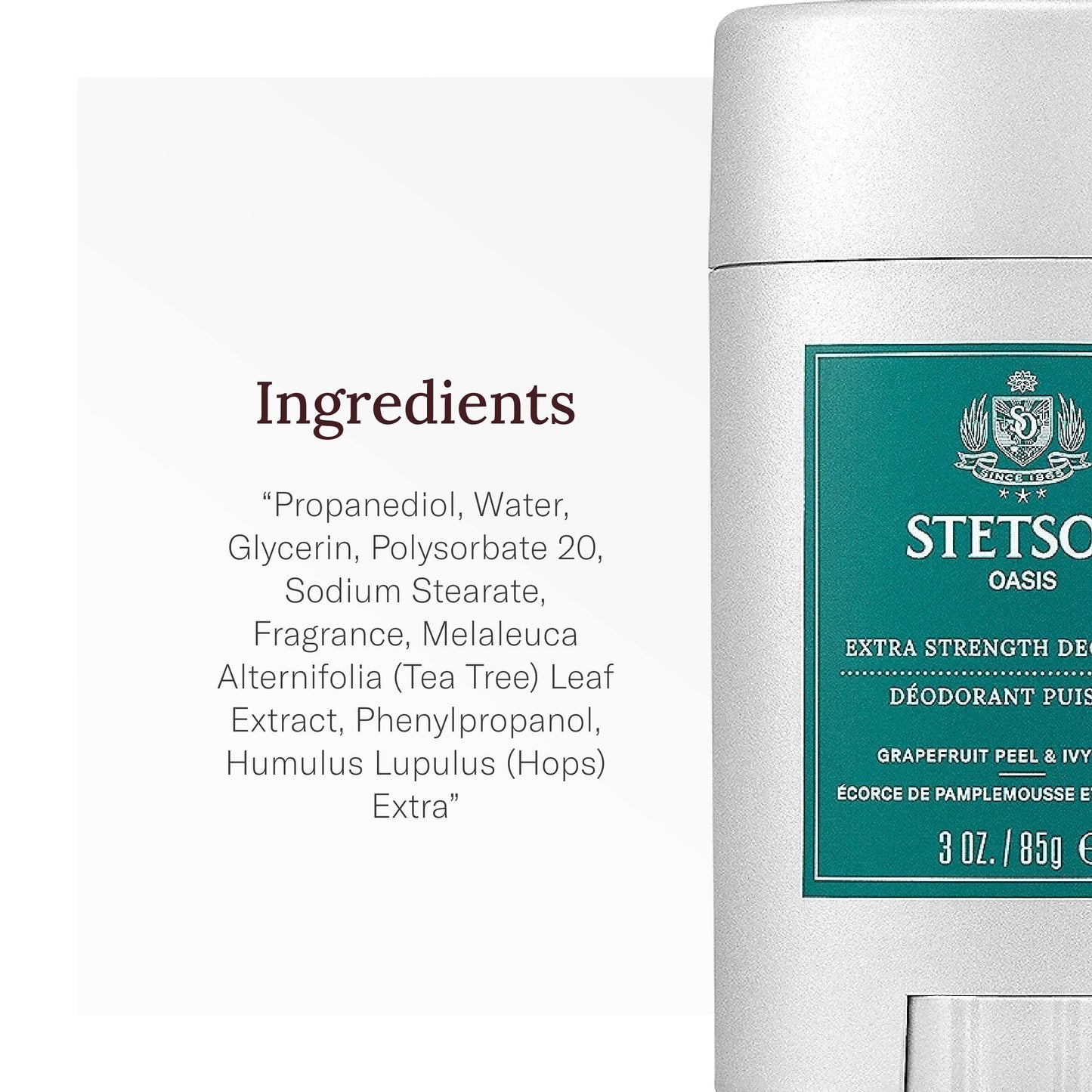 STETSON Personal Care Extra Strength Deodorant by Scent Beauty - Gel Men's Deodorant Stick for Grooming Kit - 3 oz - 3 Pack - Oasis Beauty and Personal Care SCENT BEAUTY