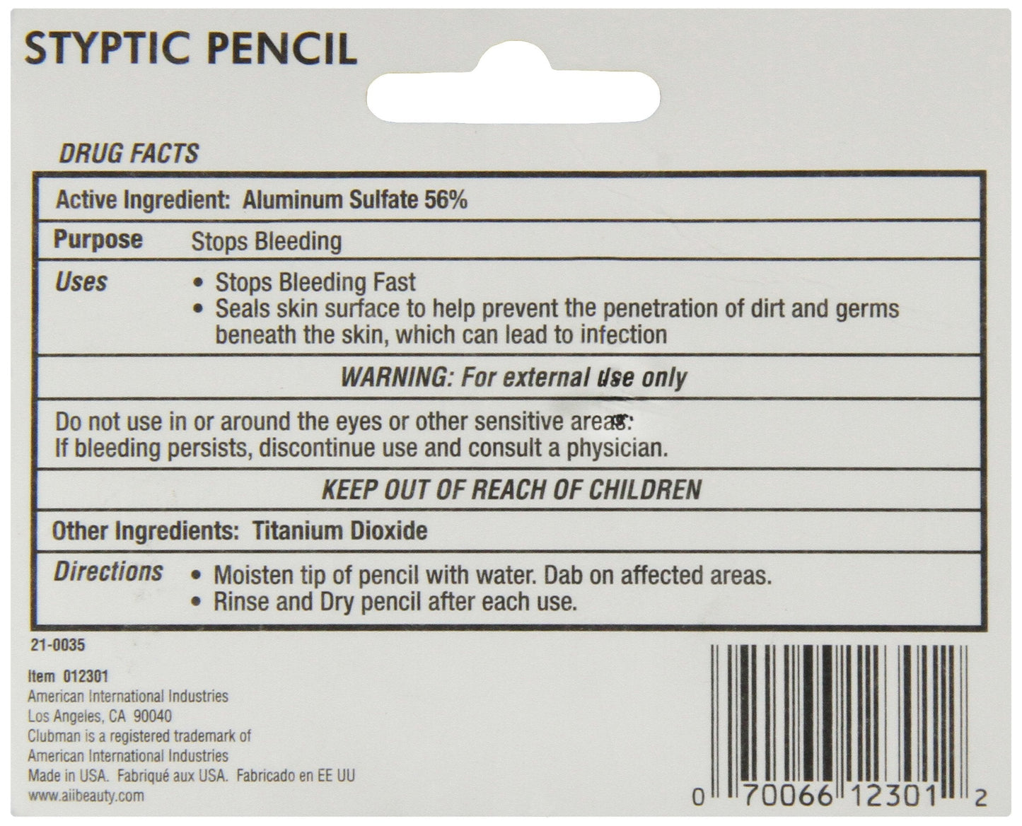 Woltra Styptic Pencil Small, 0.25 Ounce Beauty and Personal Care Woltra