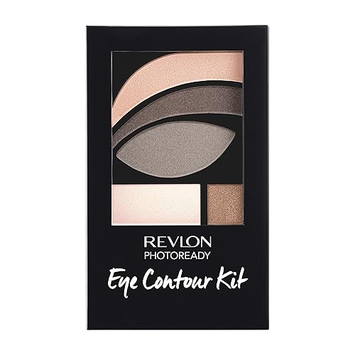 Revlon PhotoReady Eye Contour Kit, Eyeshadow Palette with 5 Wet/Dry Shades & Double-Ended Brush Applicator, Metropolitan (501), 0.1 oz Beauty & Personal Care REVLON