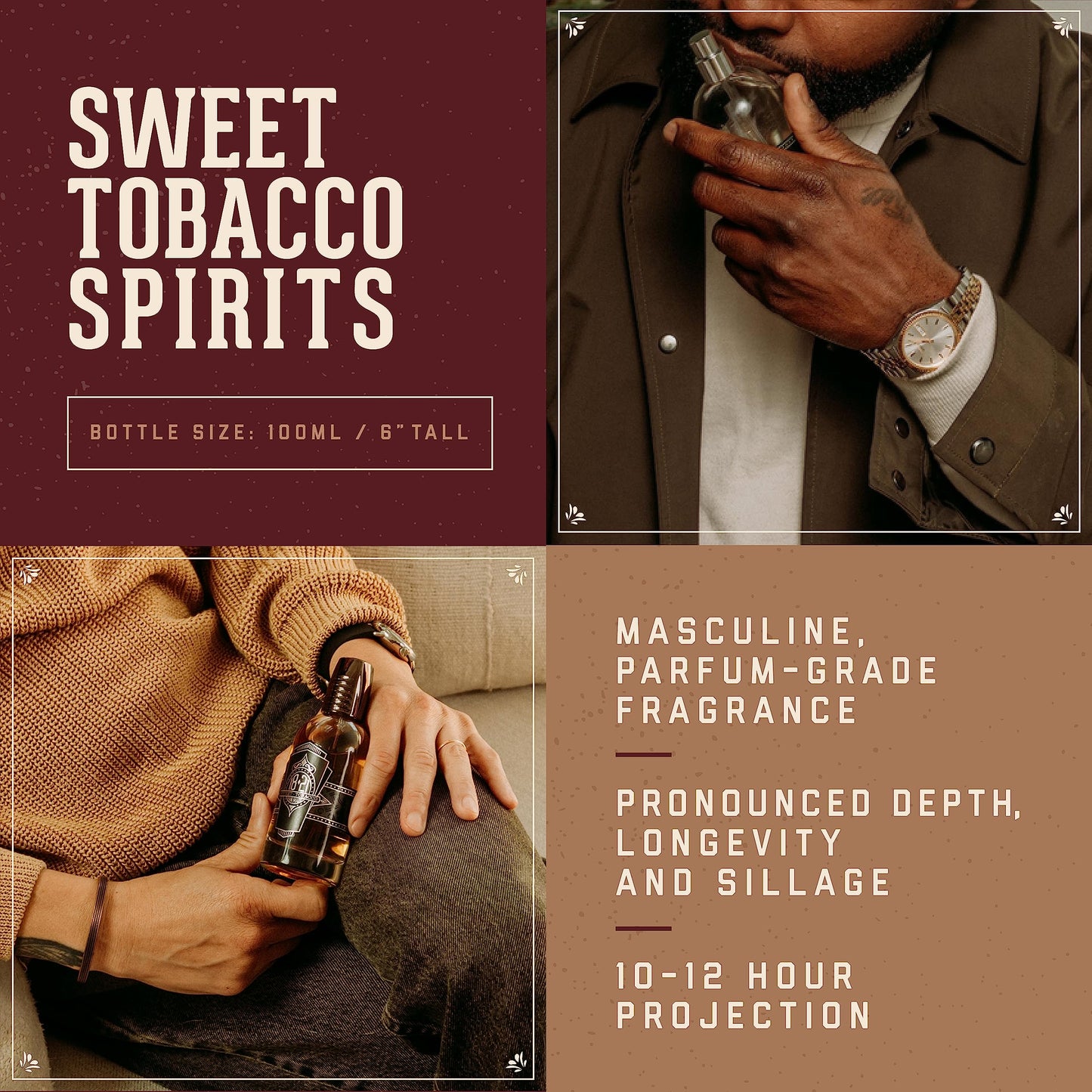 18.21 Man Made Men’s Cologne, Sweet Tobacco Fragrance, 3.4 Fl. Oz - Long-Lasting Eau De Parfum for Men, Sweet Scent with Woodsy Undertones - Eau De Beauty & Personal Care 18.21 Man Made
