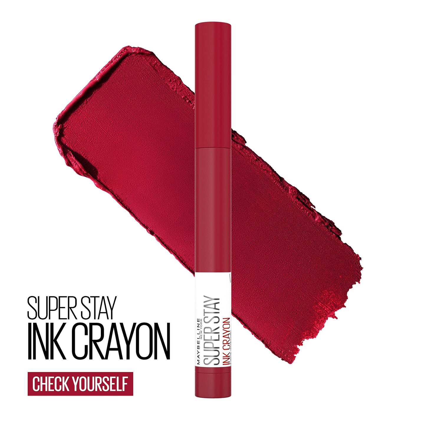 Maybelline Super Stay Ink Crayon Matte Longwear Lipstick Makeup, 125 Check Yourself, 0.04 oz Beauty & Personal Care MAYBELLINE