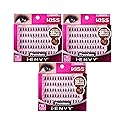 iENVY by KISS Triple Black Knot Free Individual Lashes (Short) 3 Pack 3X More Volume Beauty & Personal Care i•ENVY