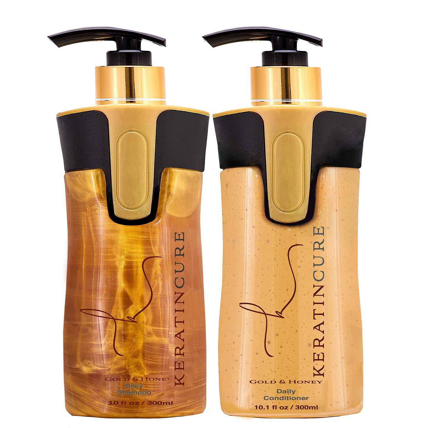 Keratin Cure Gold & Honey 2 Piece Hair Care Sulfate Free Shampoo, Conditioner for Repair Moisturize with Protein & Organic Extracts for keratin Beauty & Personal Care Keratin Cure