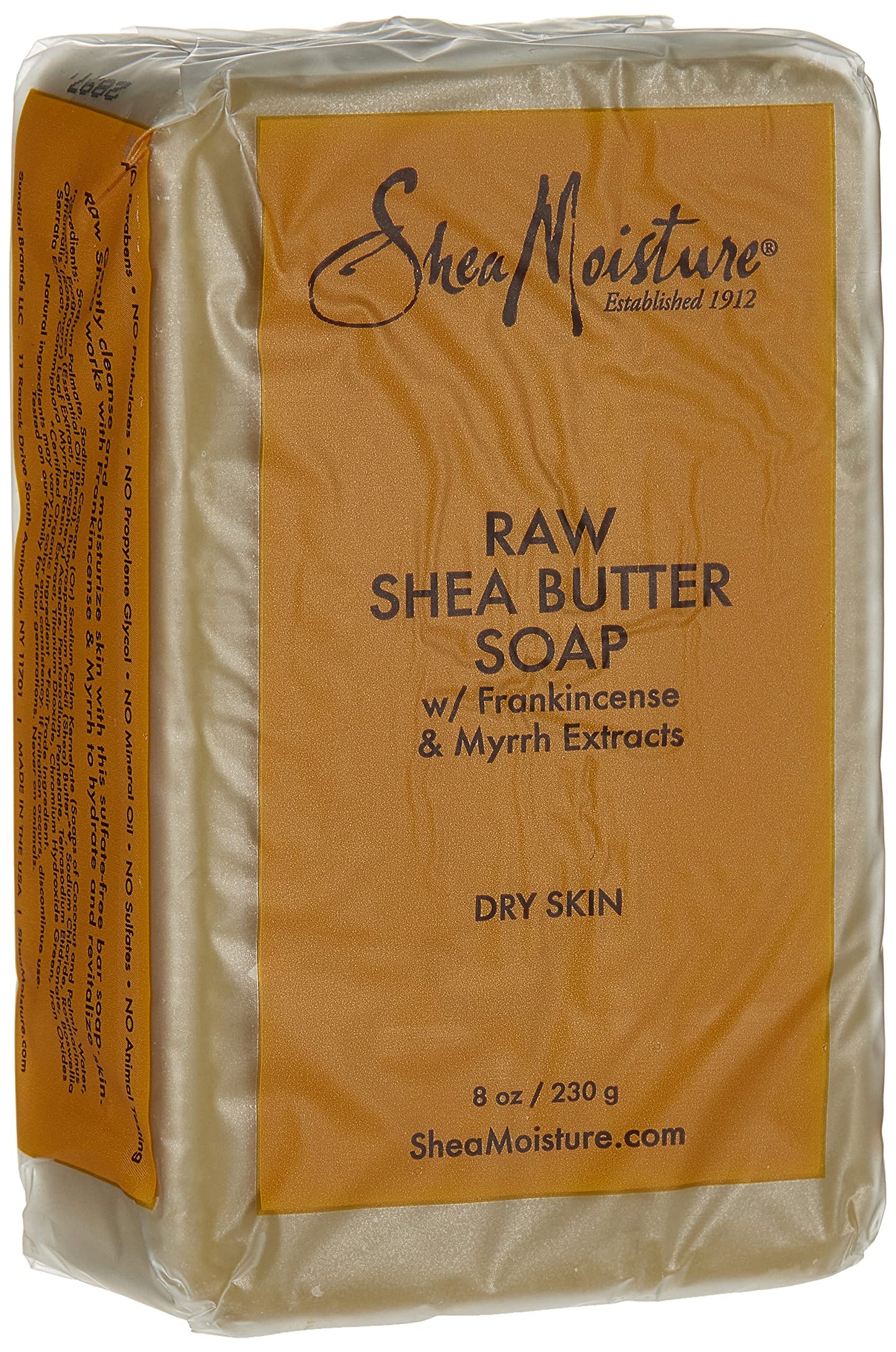 Shea Moisture Soap 8 Ounce Bar Raw Shea Butter (Pack of 3) Beauty & Personal Care Shea Moisture