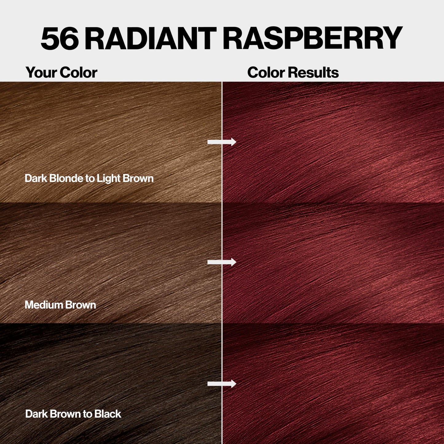 Revlon ColorSilk with Bond Repair Complex, Permanent Hair Color, 100% Gray Coverage, Ammonia Free Dye, Vegan Keratin, 56 Radiant Raspberry, 3 pack Beauty & Personal Care REVLON
